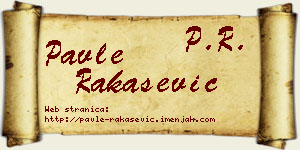Pavle Rakašević vizit kartica